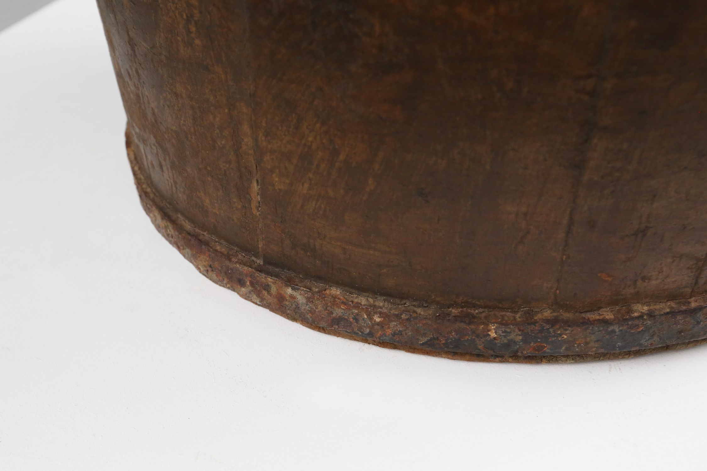 Wooden and wrought Iron water, grain bucket, circa 1860thumbnail